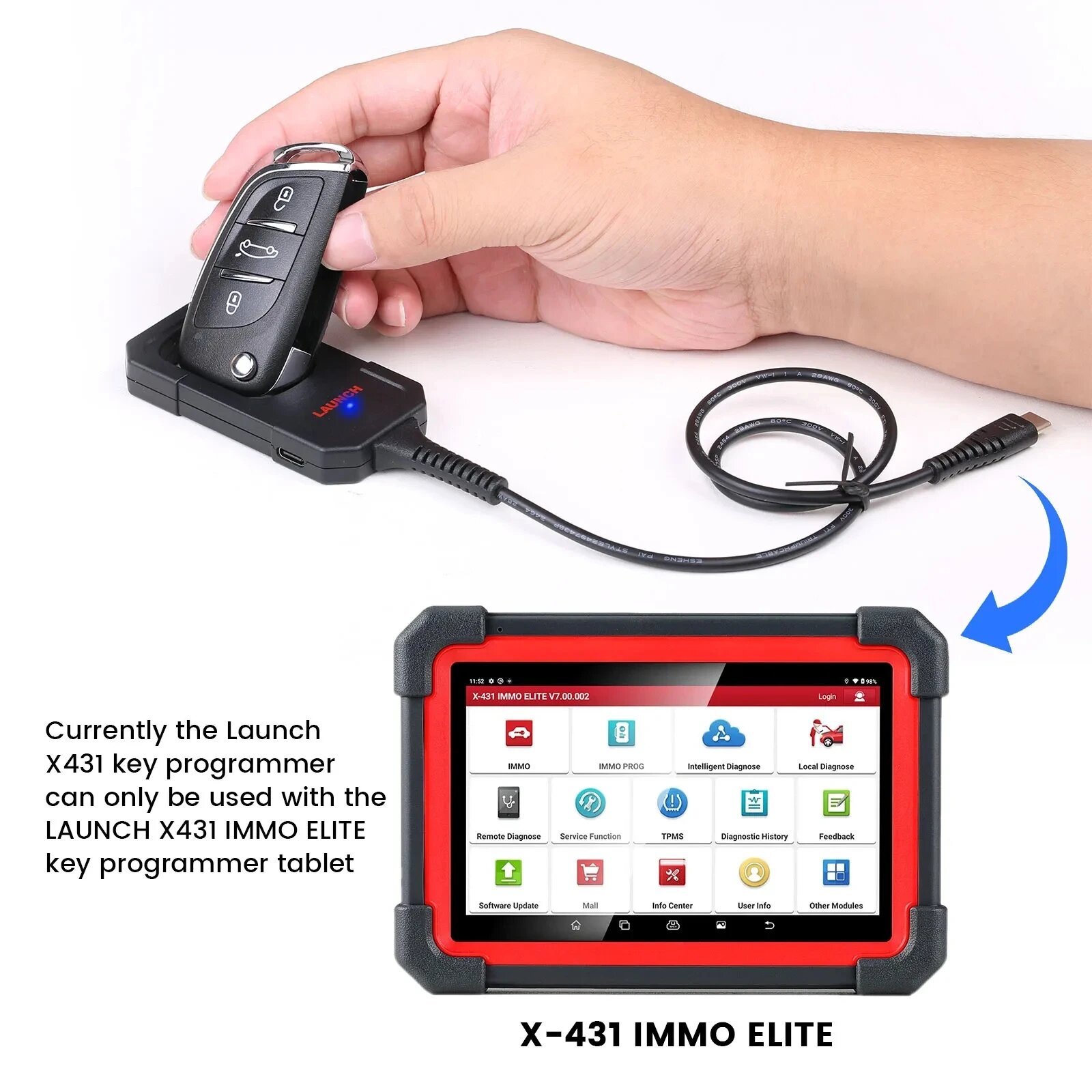 LAUNCH X431 Key Programmer Remote Maker с 4 универсальными дистанционными ключами и 1 шт. суперчипом для X431 IMMO Elte/IMMO Plus/pad V, Key Programmer only — фото 1