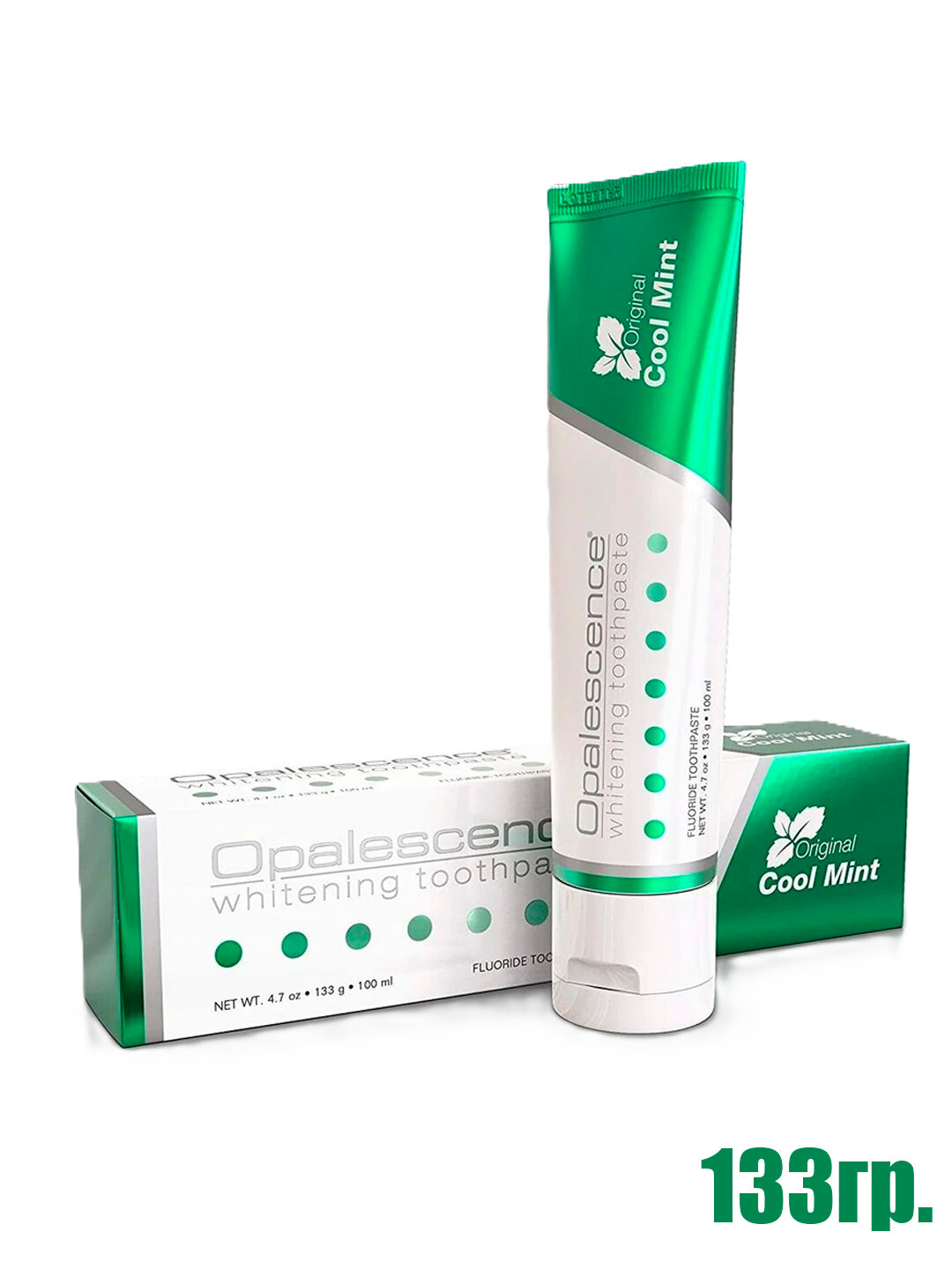 Opalescence Toothpaste Cool Mint, Отбеливающая зубная паста, от Ultradent, разработанная специально для поддержания эффекта после клинического или домашнего отбеливания. Эффективное воздействие, укрепляет эмаль и предотвращает, повторное окрашивание зубов. — фото 1