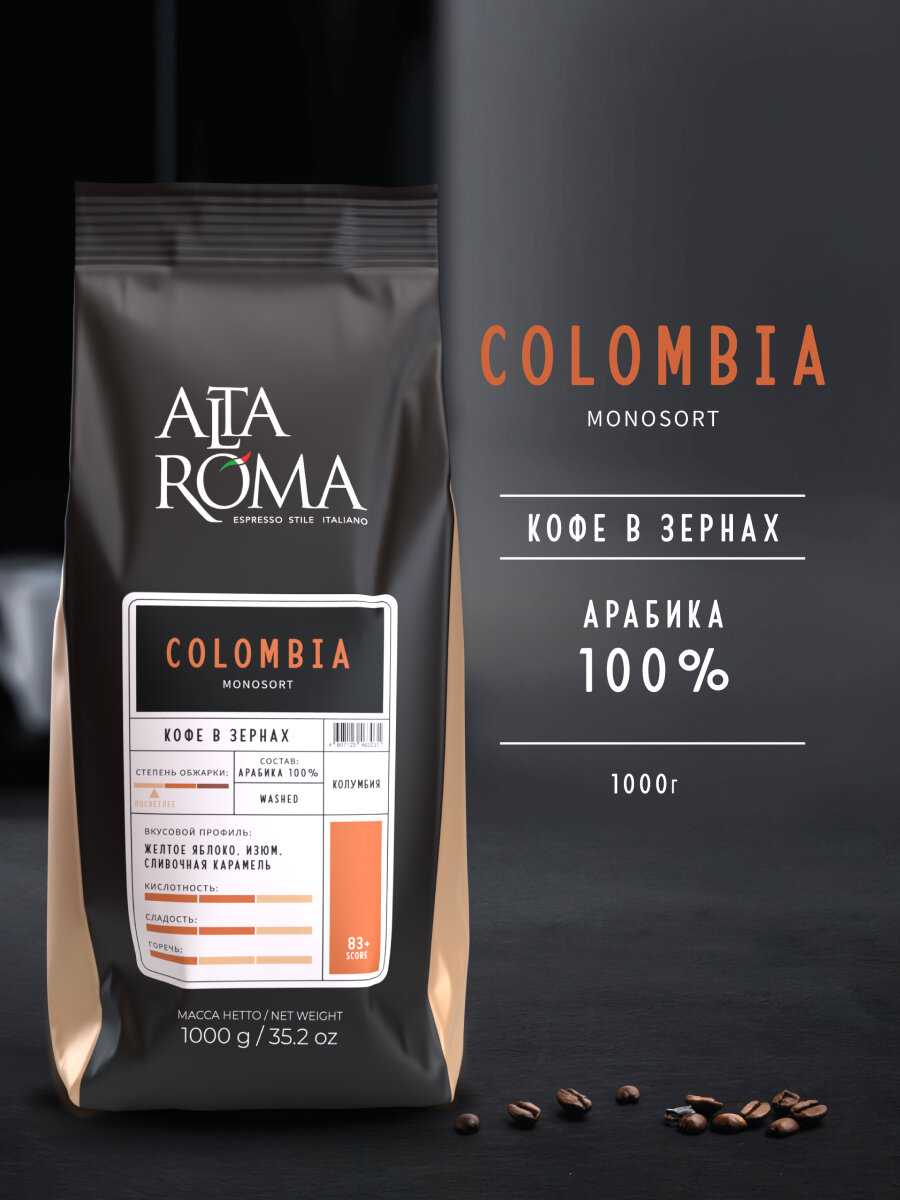 Кофе в зернах Speciality Alta Roma Colombia 1 кг
