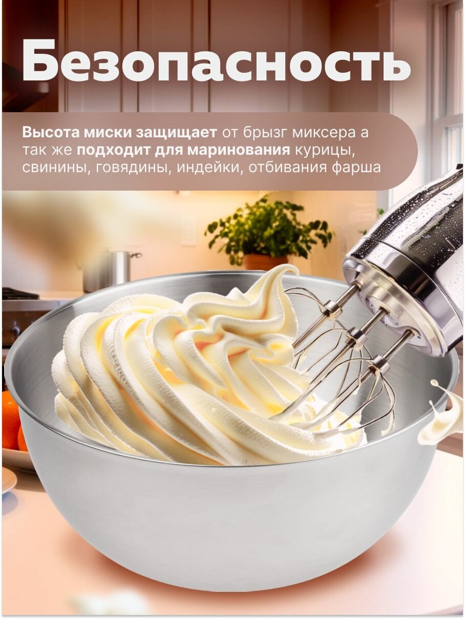 Миска из нержавеющей стали 21,5 см PERFECTO LINEA Chef с мерной шкалой (24-021598) — фото 1