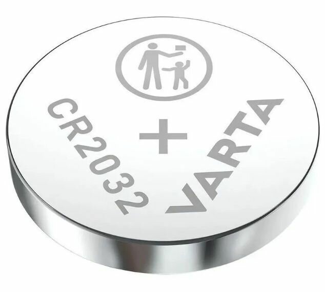 Батарейка VARTA Lithium CR2032 кнопочная (дисковая), 3V, 5 штук (5 блистеров по 1 штуке) — фото 1