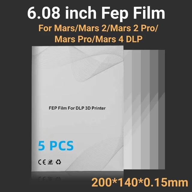 Пленка FEP 6,08 дюйма для ELEGOO Mars, 5 шт