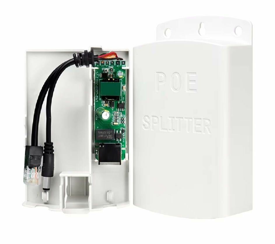 Poe сплиттер разделитель 1000 Мбит/с для камер видеонаблюдения Splitter Poe 48V-12V понижение питания 48 Вольт в 12 Вольт