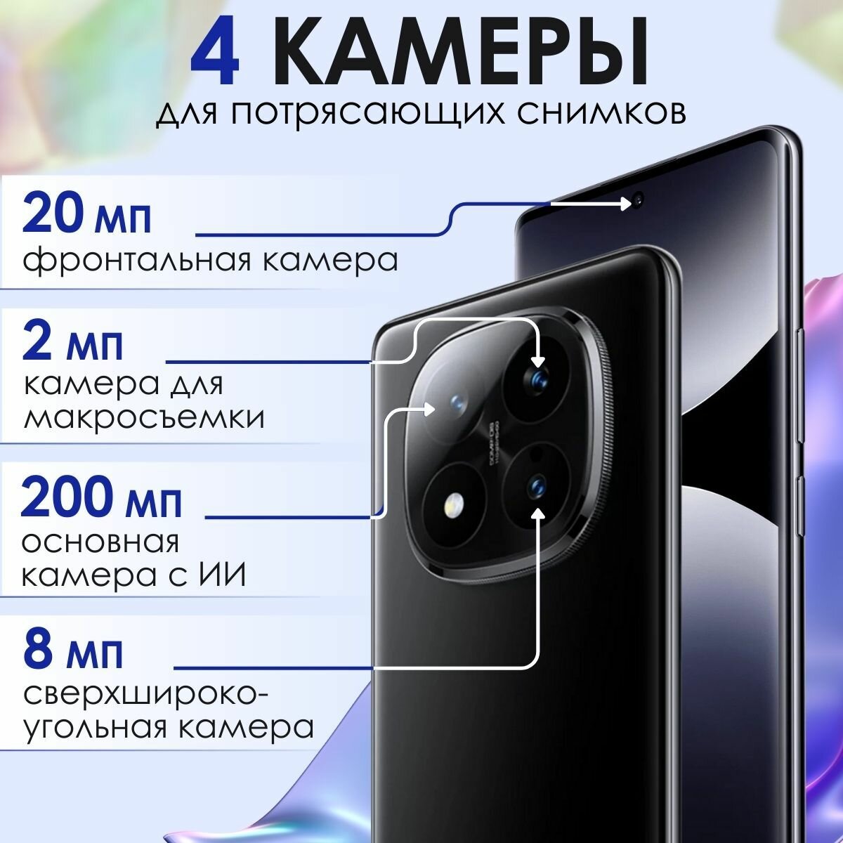 Смартфон Redmi Note 14 Pro Plus 5G 8+256GB Black RU — фото 1