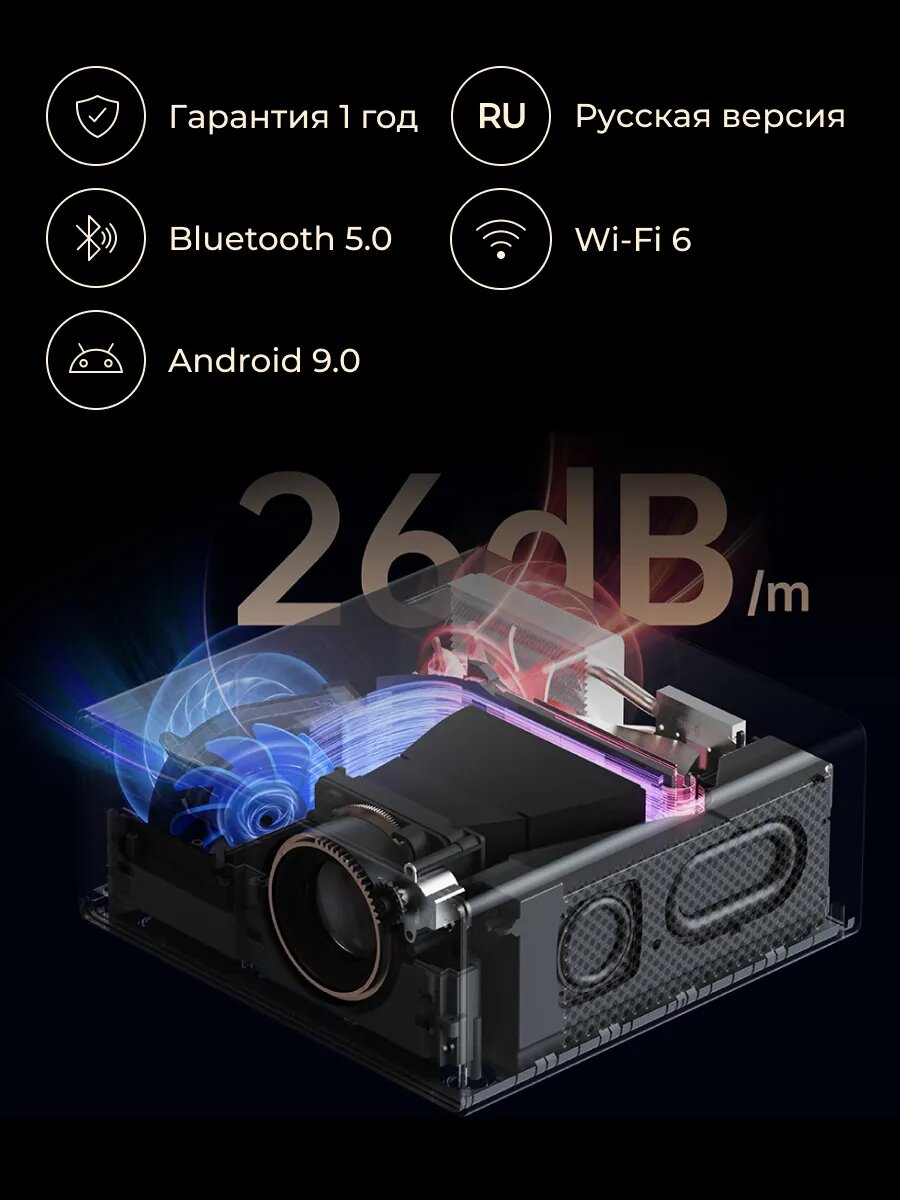 Картинки Портативный проектор Wanbo Projector X5 Air, Android 9.0,2+32G,1080P, Auto-Focus, 1100ANSI, EU