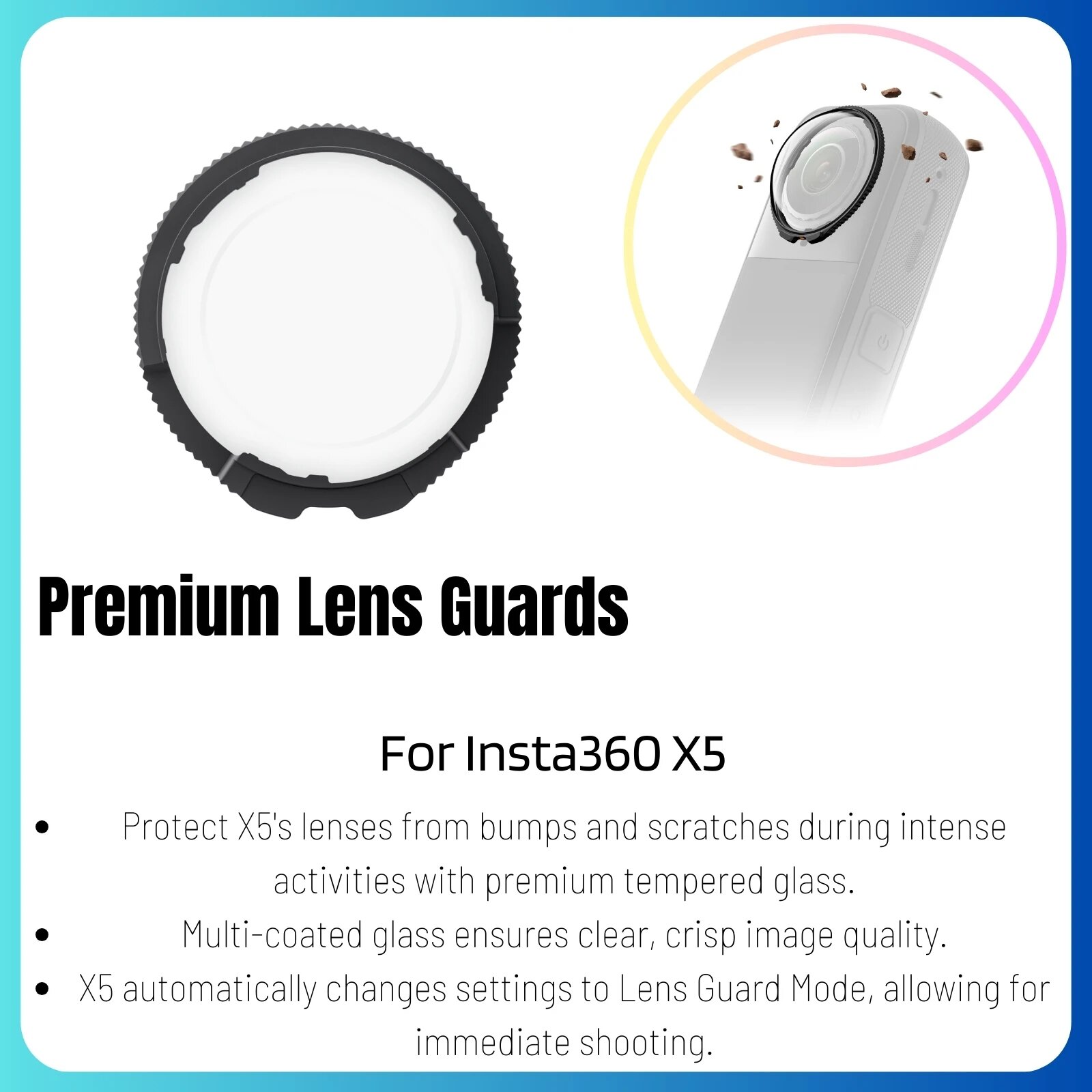 Набор аксессуаров для Insta360 X5, Premium Lens Guard, For X5