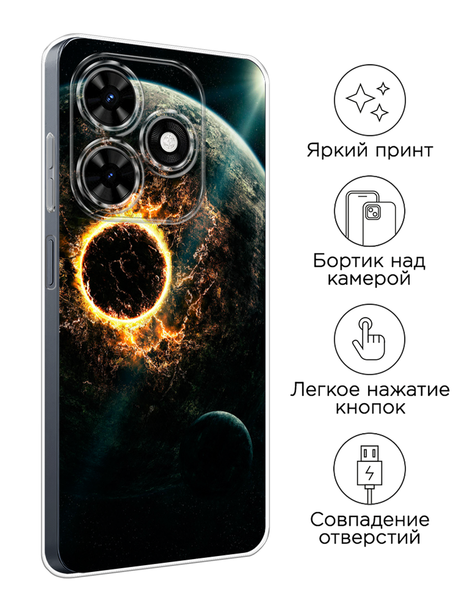 Чехол на Tecno Spark Go 2024/Spark 20C / Текно Спарк Го 2024/Спарк 20C с принтом Космос 16 — фото 1