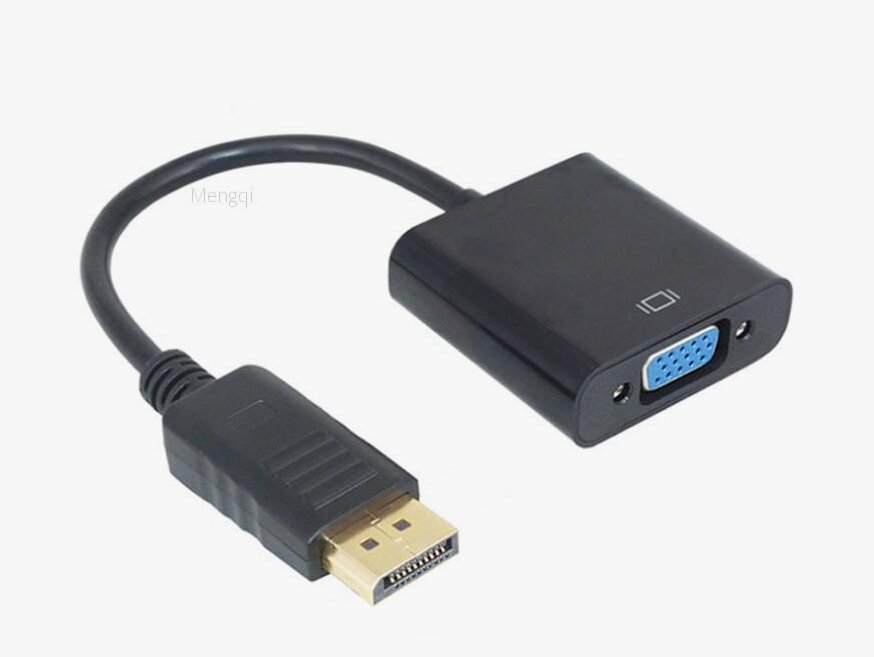 Адаптер VGA to Dysplay Port, 15 см, с кабелем, в пластиковом пакете — фото 1
