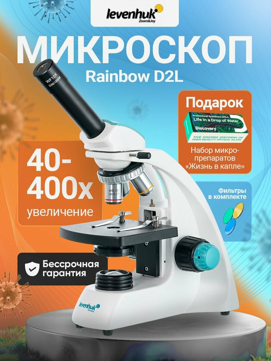 Микроскоп Levenhuk 400M, монокулярный