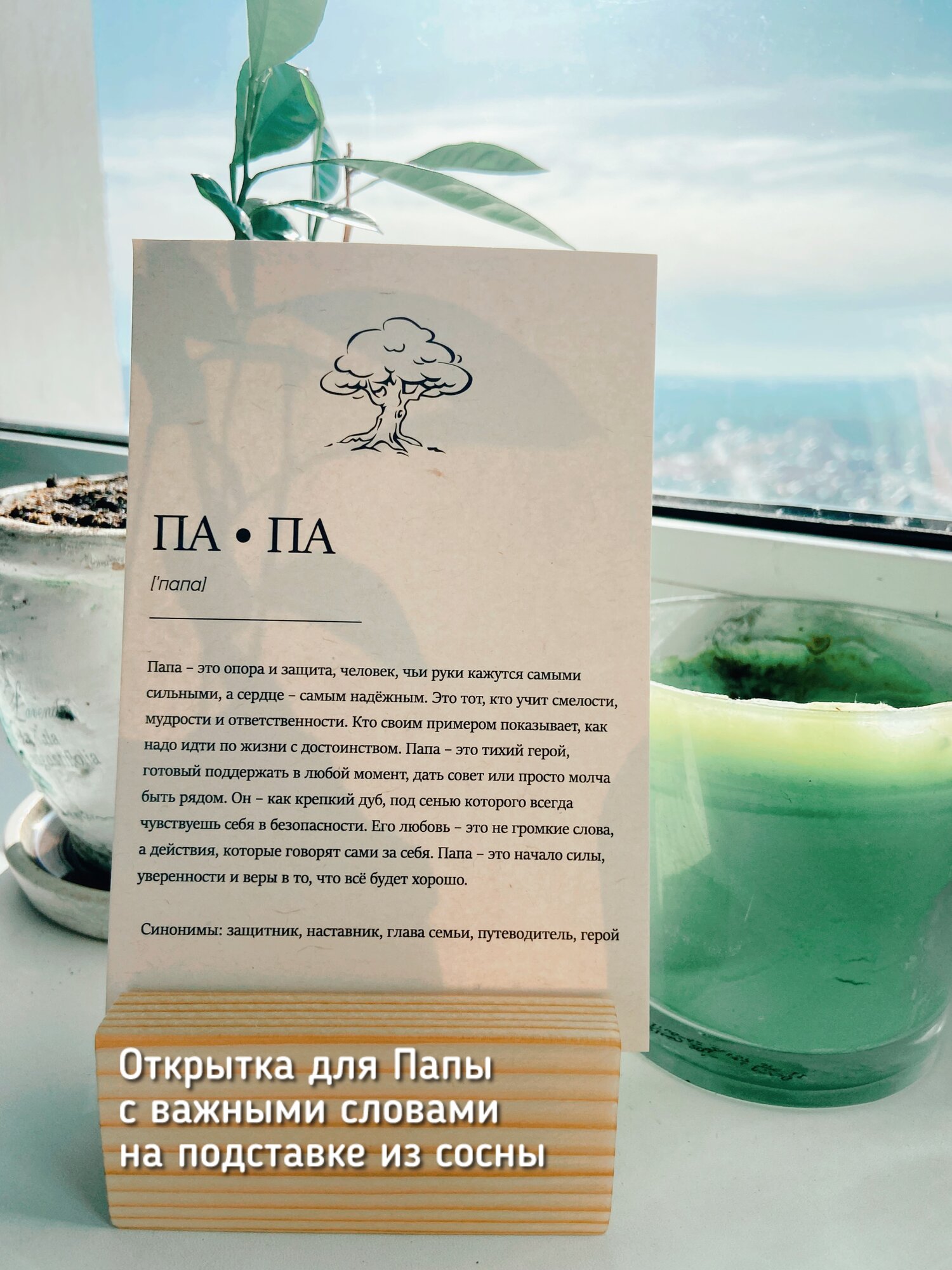 Открытка для папы на подставке из сосны / Aeroplane Book