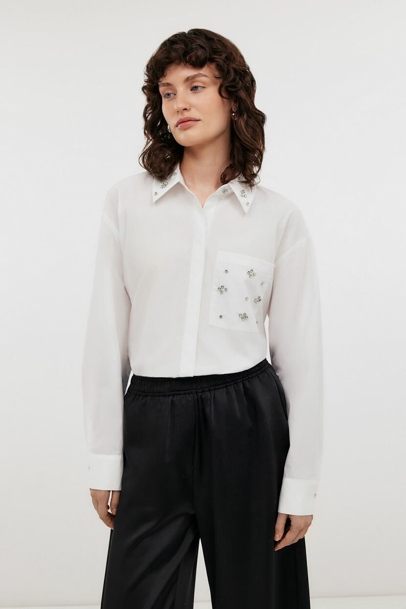 Блуза Baon B1724514, размер S, white