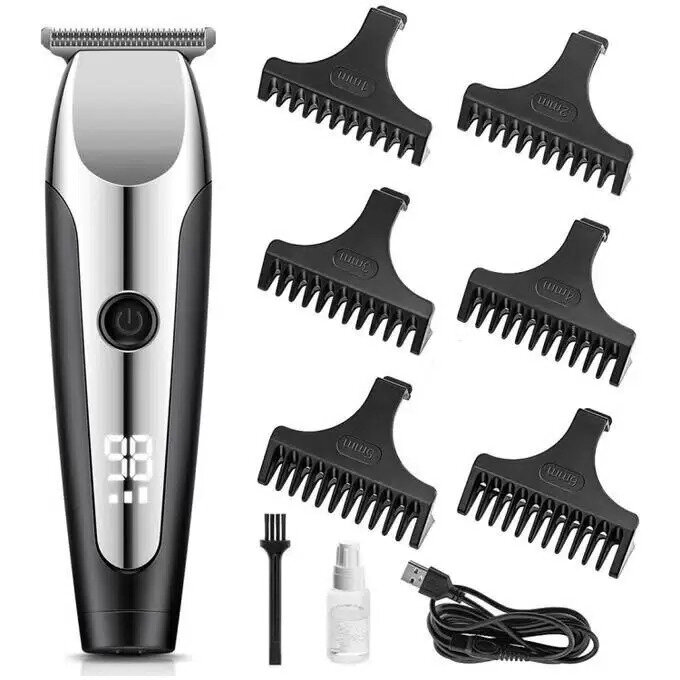 Триммер для бороды VGR V-059, нержавеющая сталь, быстрая зарядка, черный — фото 1