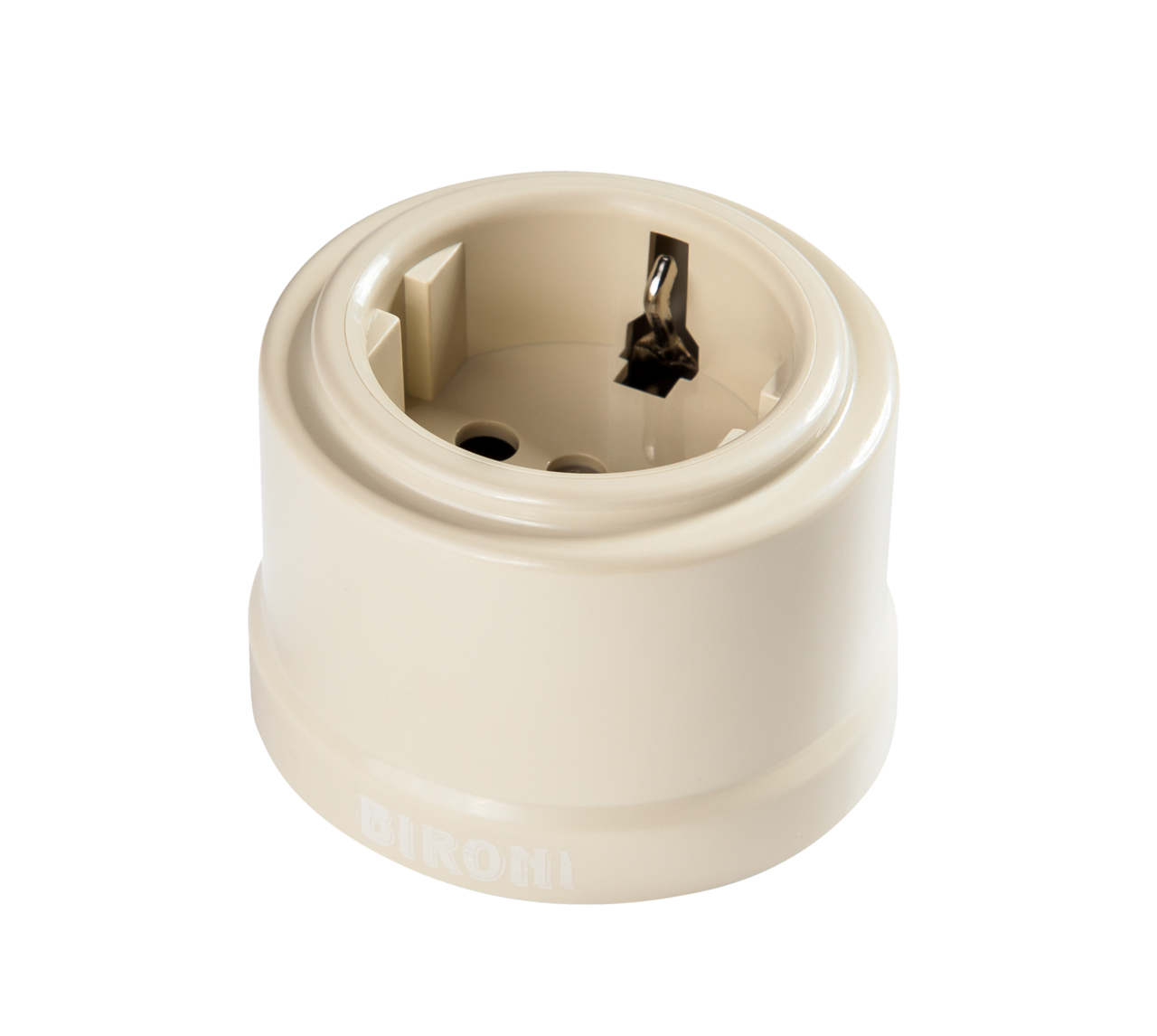 BIRONI Лизетта Пластик Слоновая кость Розетка с заземлением, B1-101-211