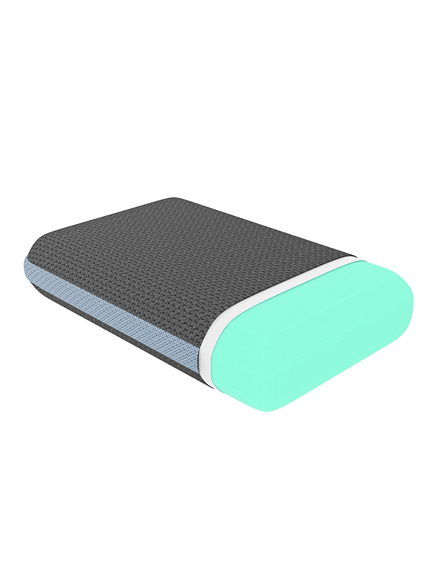 Ортопедическая подушка darwin "Для него", съемный чехол, гипоаллергенная, эффект памяти, 40x60 см