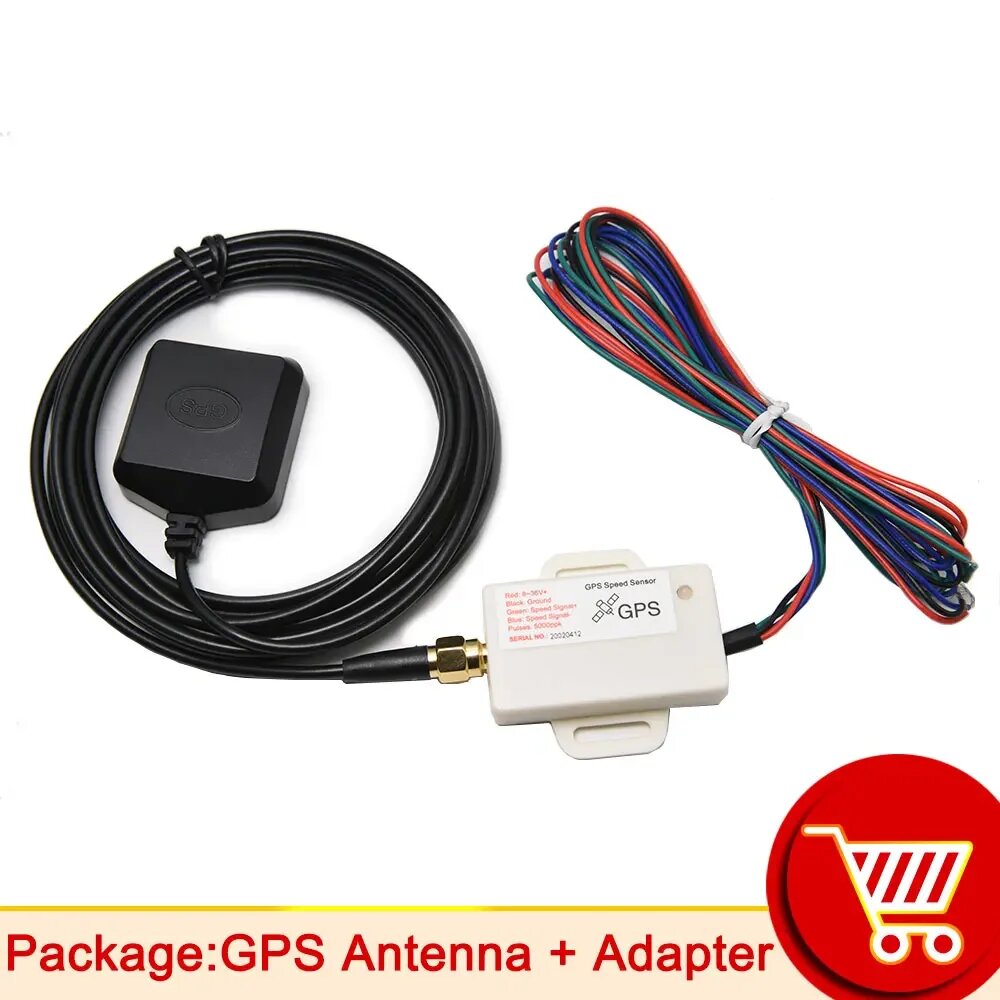 Адаптер датчика спидометра GPS-антенна GPS-отправитель скорости скрытого сигнала импульсного сигнала Выходной сигнал скорости к спидометра/тахометра, as the picture shows