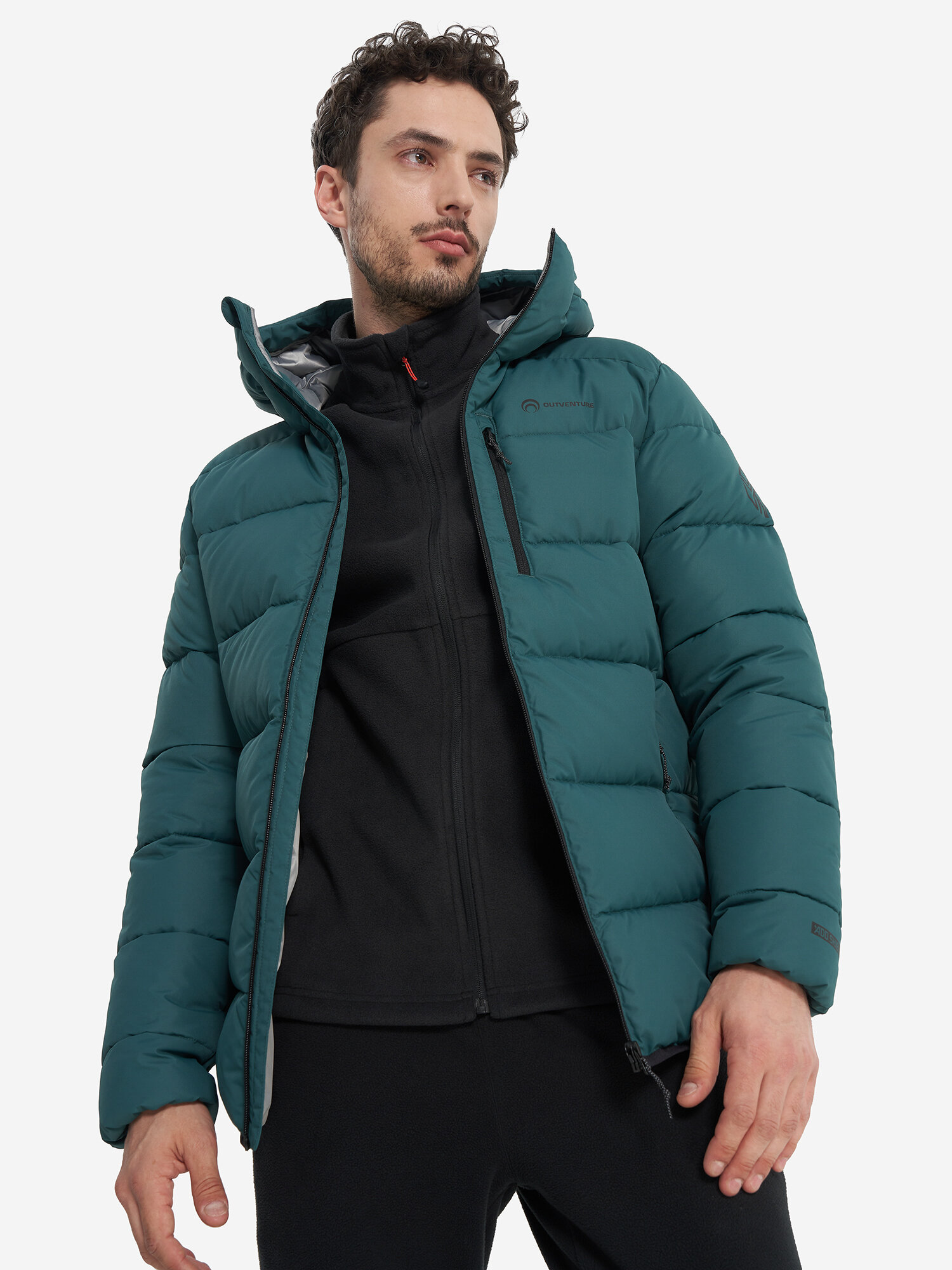 Пуховик OUTVENTURE Hiking Men's Faux Down Jacket, размер 52, зелёный