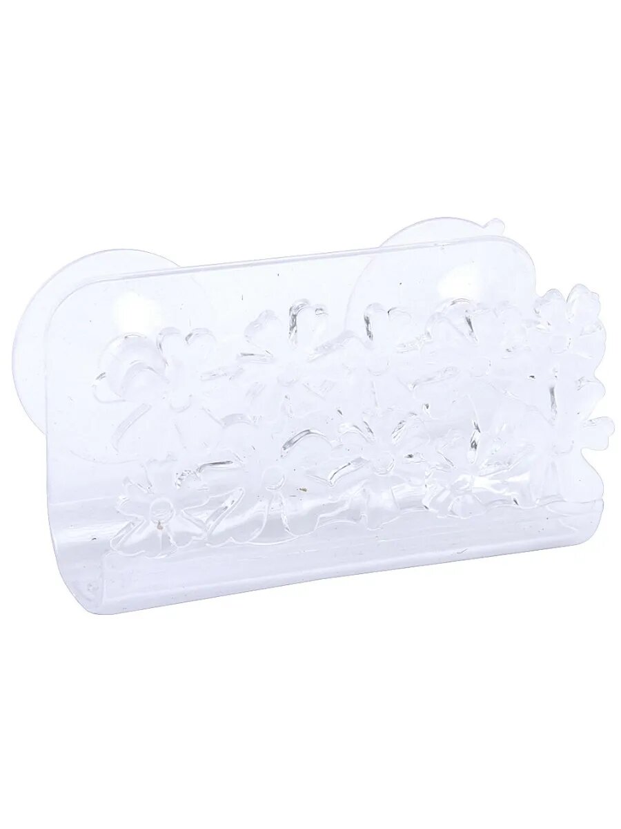 Мыльница-решётка Rosenberg RPL-380009 для ванной настенная пластик прозрачная