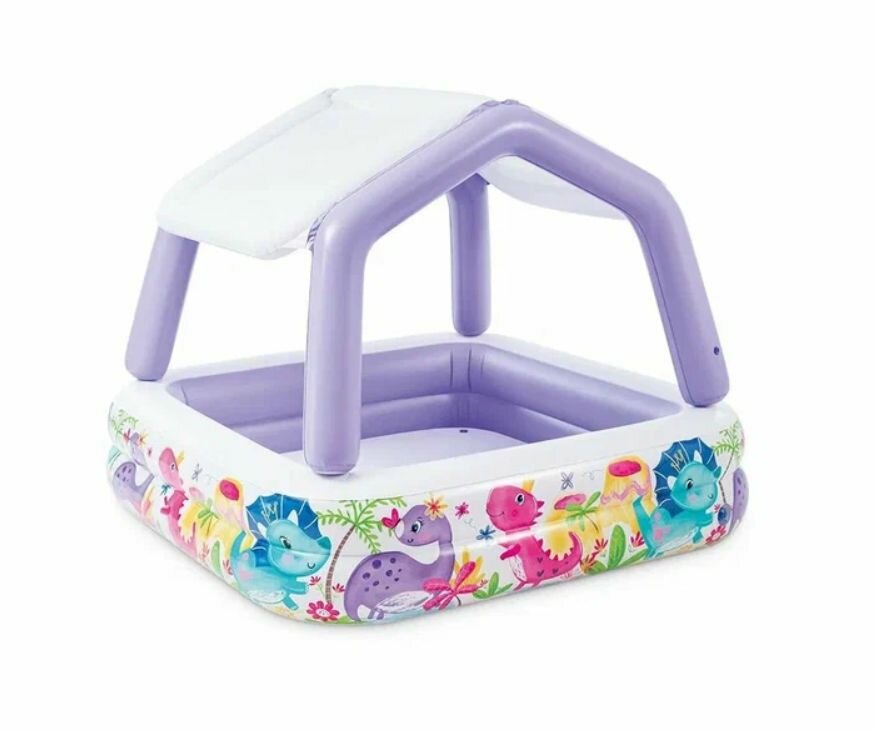 Бассейн надувной "Аквариум" со съемным навесом — фото 1