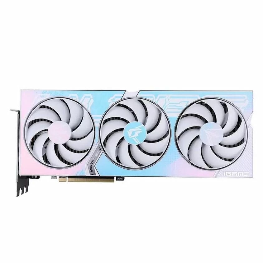 Видеокарта Colorful GeForce RTX 4070 Ti iGame Ultra W OC-V (RTX 4070 TI ULTRA W OC-V) - PCI Express 4.0, 12 ГБ, GDDR6X, 192 бит, DisplayPort, HDMI, GPU 2310 МГц