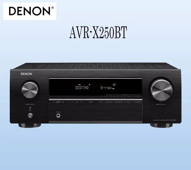 DENON AVR-X250BT Домашний кинотеатр 5.1-канальный, AV-усилитель 4K, Dolby DTS, Bluetooth Connectivity, чёрный