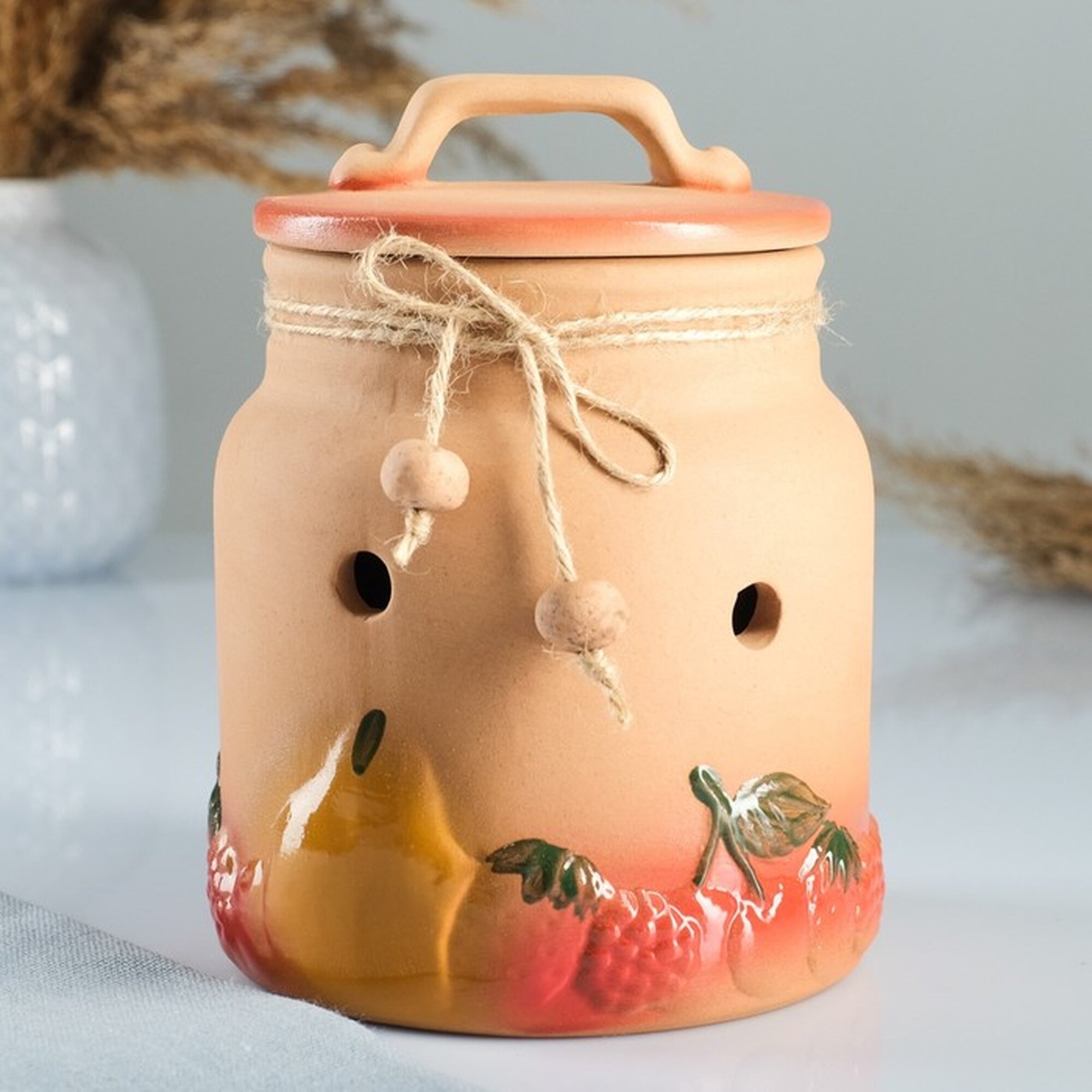 Банка для сухофруктов Борисовская керамика 1 л с крышкой керамика