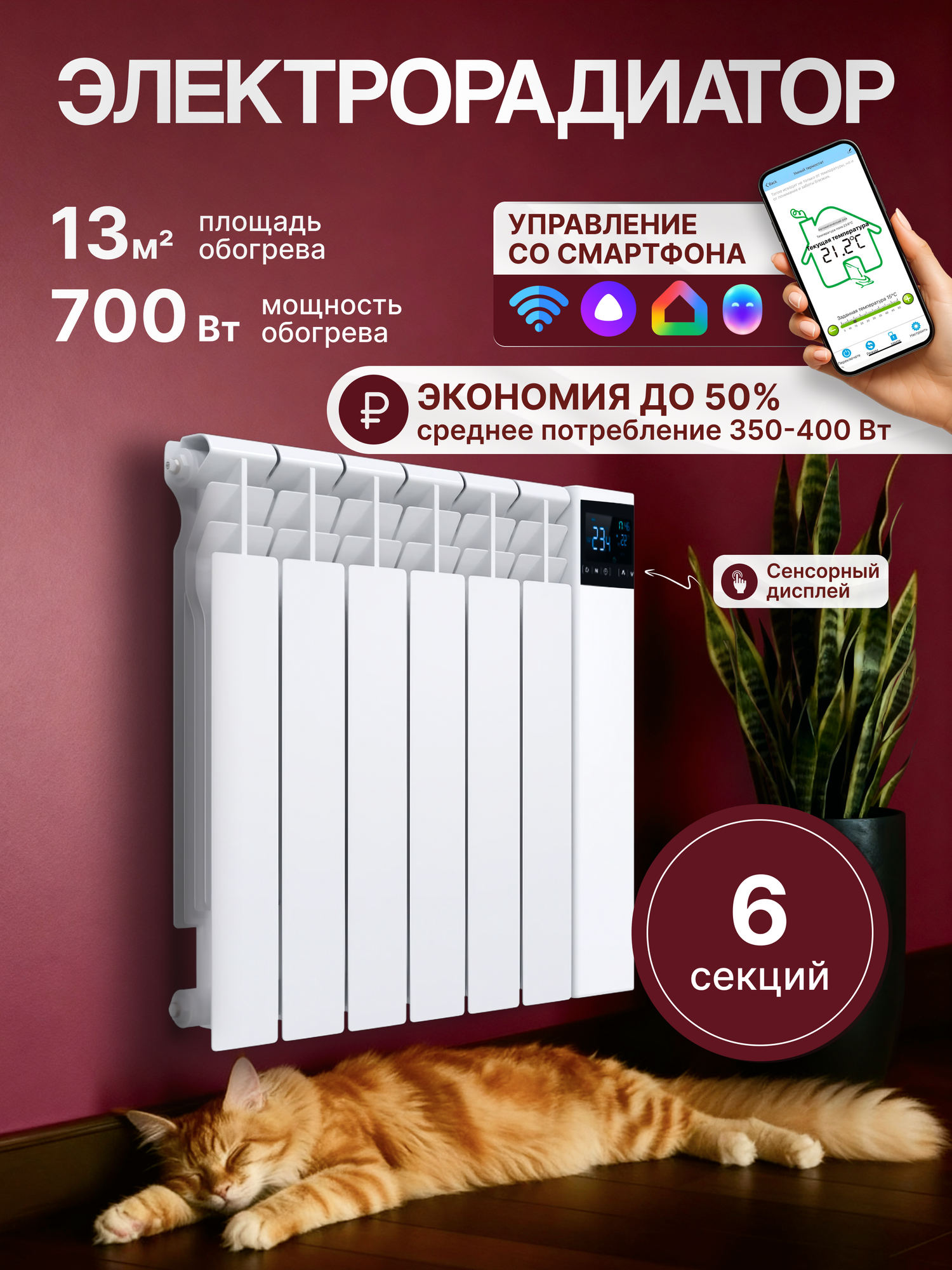 Электрорадиатор Тепломир ТМ 6 700