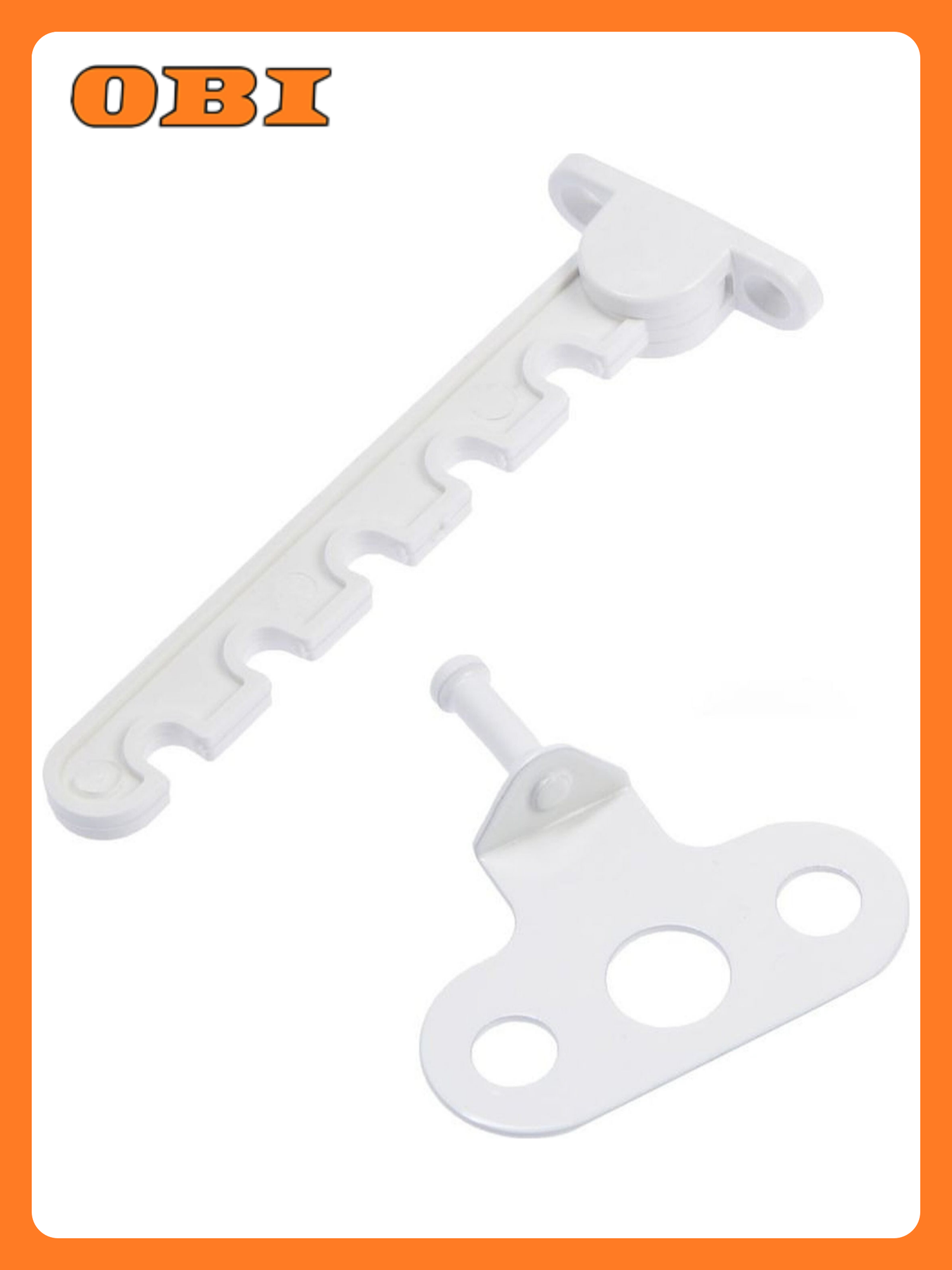 Ограничитель Tech-KREP для открывания окон металл пластик белый