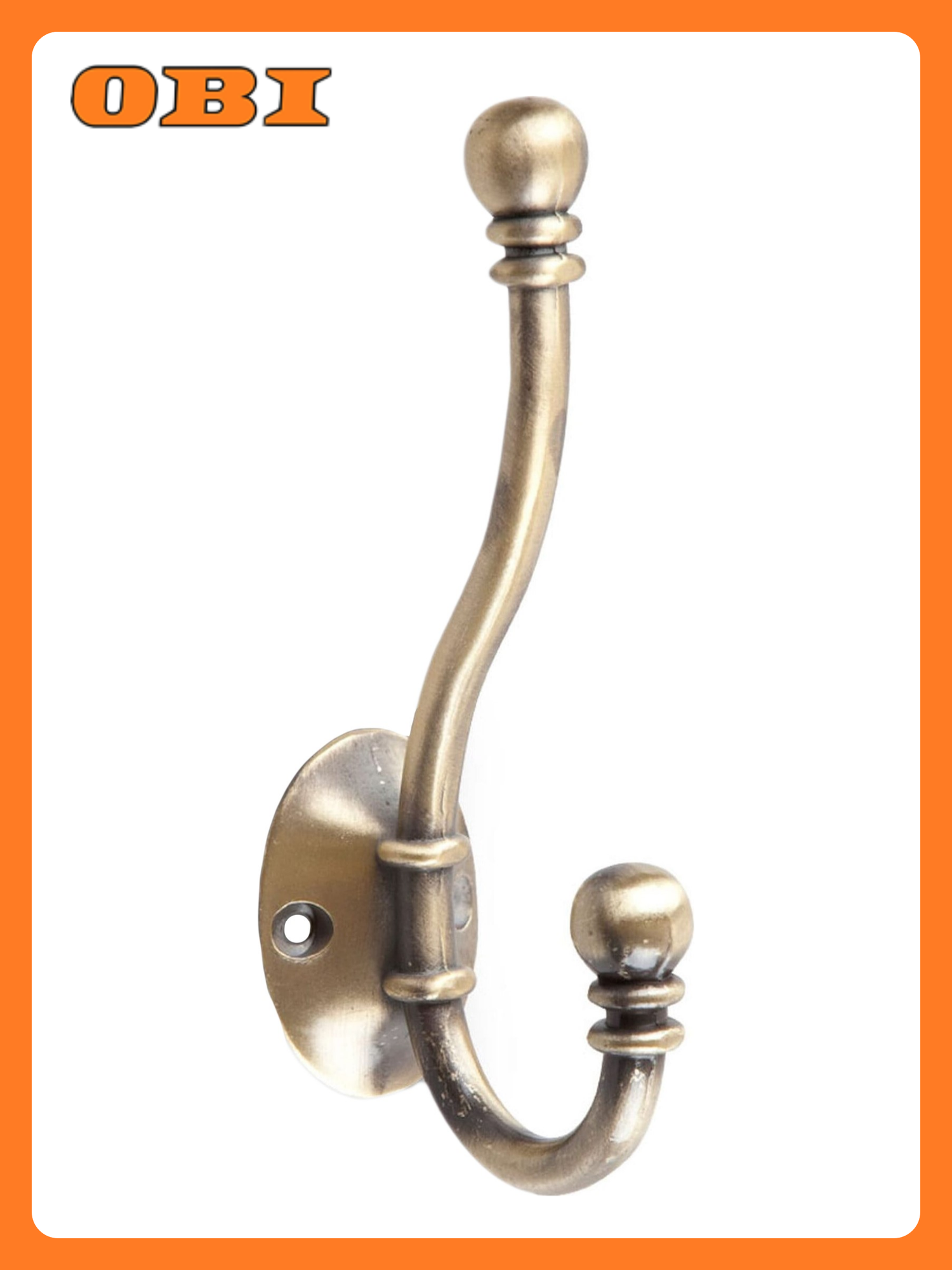 Крючок мебельный KERRON KR 0180 бронзовый двойной нагрузка до 25 кг высота 13 см