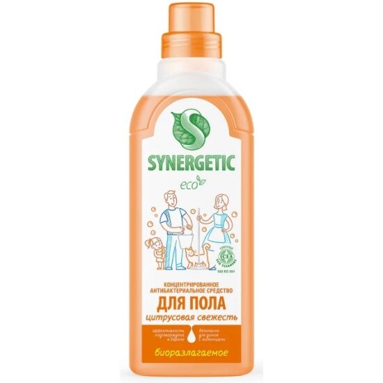 Средство для мытья полов Synergetic Цитрусовая Свежесть универсальное 750 мл
