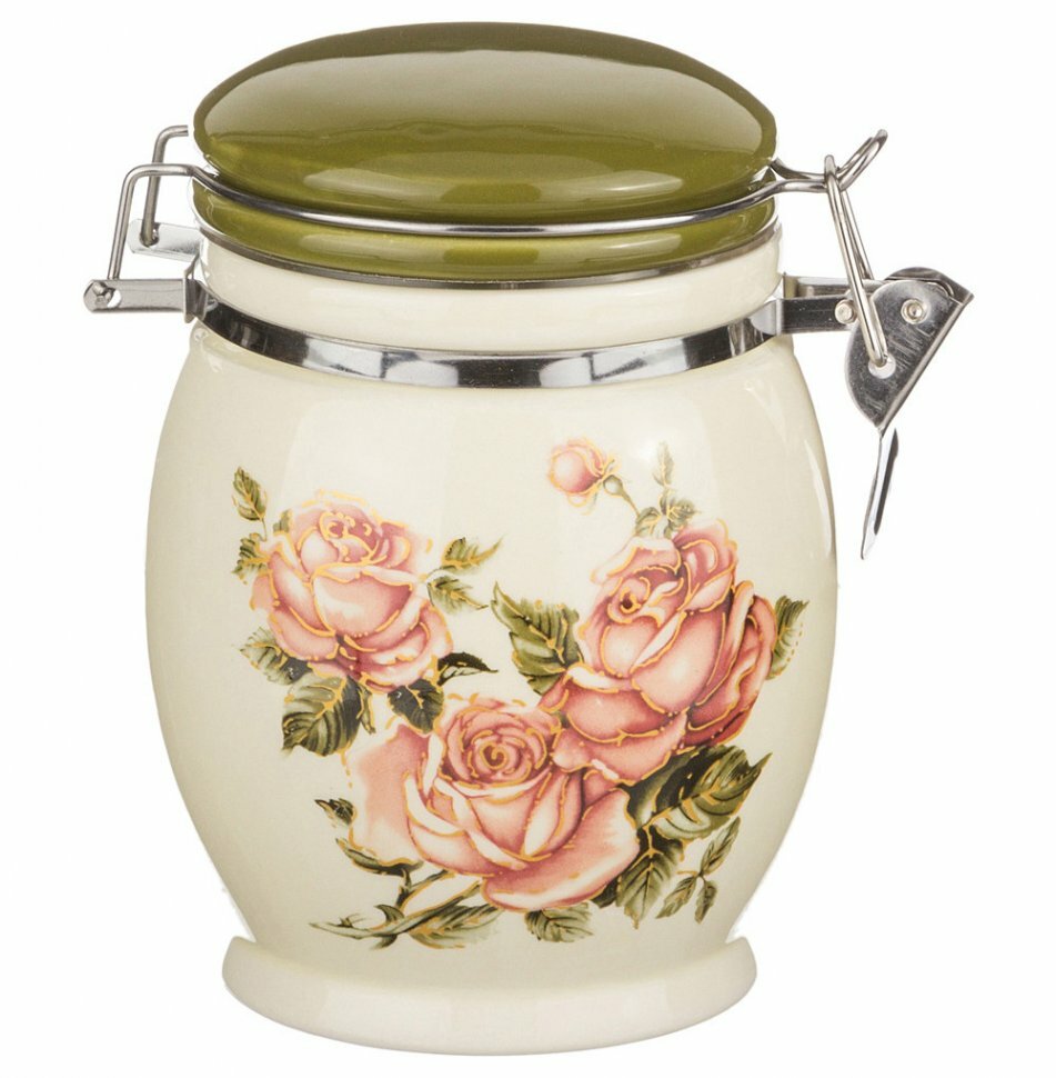 Банка для сыпучих продуктов 115 х 15 см с зажимом 750 мл Agness 