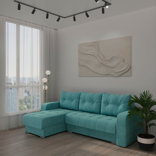 Изображение товара Диван / диван угловой / еврокнижка / велюр / диван для сна / диван-кровать / велюр / с ящиками