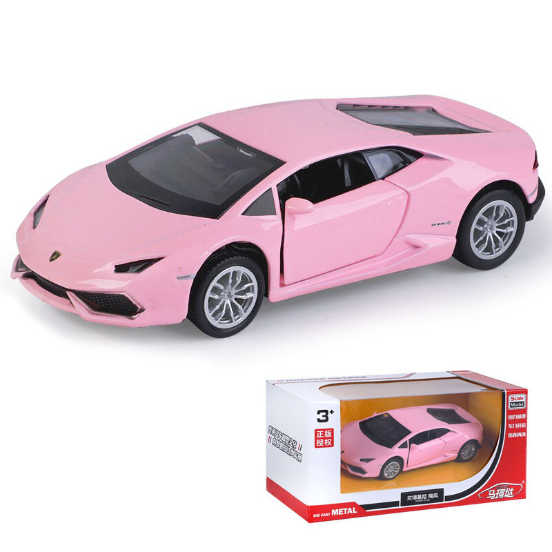 Lamborghini Huracan Розовый 1:18 Масштаб Аллюминиевая Автомобильная Модель Коллекционная