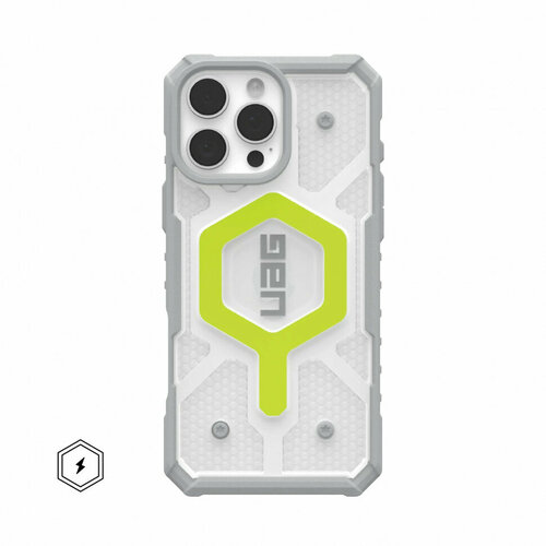 Чехол UAG Pathfinder с MagSafe для iPhone 16 Pro Max Active Neon неон 114465118181 бесцветный, желтый