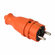 Вилка оранжевая каучуковая прямая 230В 2P-PE 16A IP44 EKF PRO - 1...