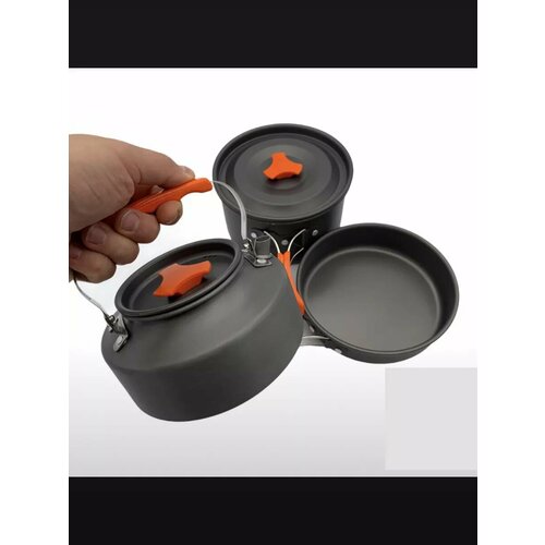 Набор туристической посуды с чайником