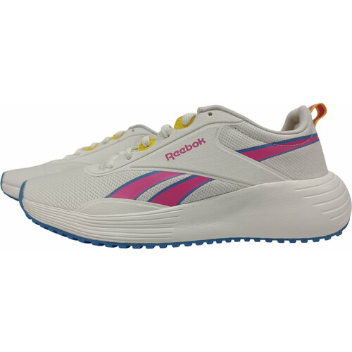 фото Кроссовки reebok lite plus 4 w, полнота f, размер 5,5 us, бежевый/голубой/желтый