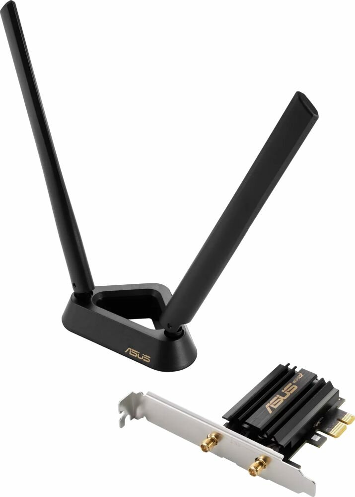 Wi-Fi адаптер + Bluetooth ASUS PCE-AXE59BT/ WI-FI 802.11ax, 2402 + 574Mbps, PCI-E Adapter, 2 antenna; 90IG07I0-MO0B00