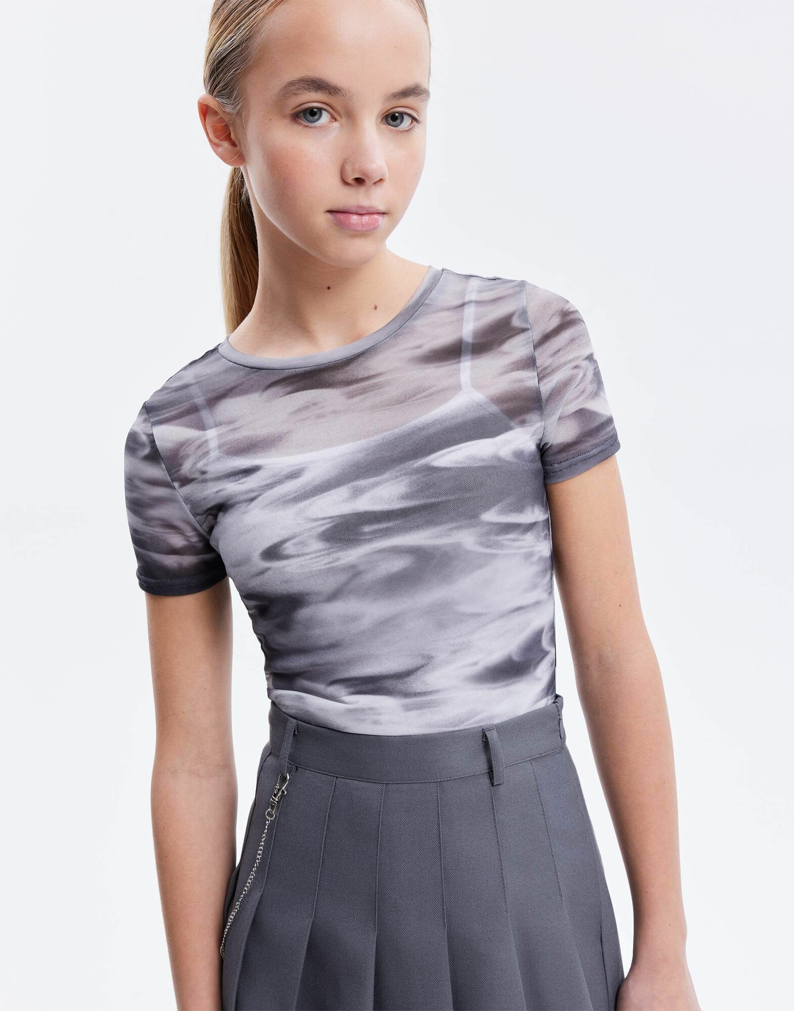 Топ Gloria Jeans размер 12-14л/158-164 молочный/разноцветный