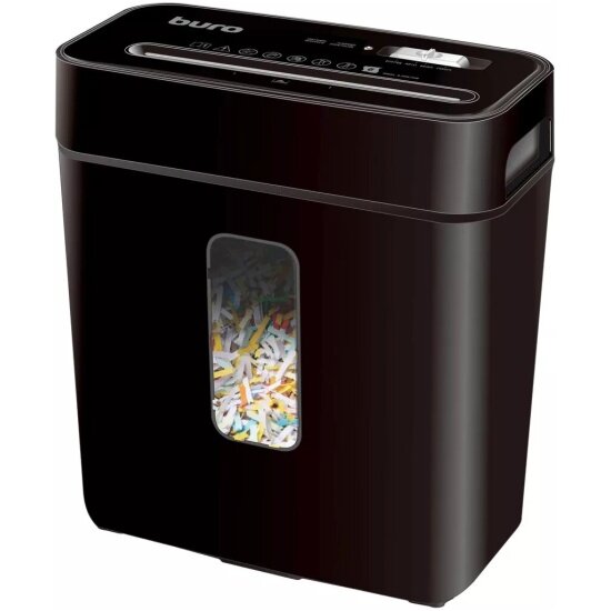 Шредер Buro WATERMAN Home BU-S630 черный (секр. P-4) фрагменты 6лист. 11лтр. скрепки скобы пл. карты