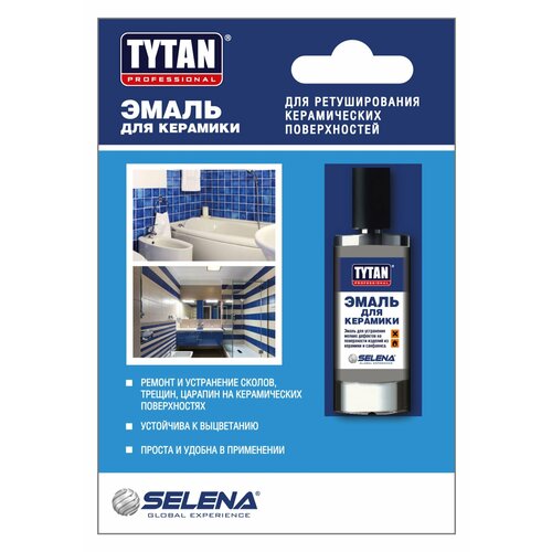 Эмаль для керамики 8 мл, белая TYTAN Professional