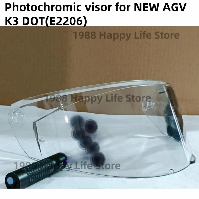 Козырек для шлема для нового AGV K3 DOT (E2206) мотоциклетный шлем, стекло, лобовое стекло, видоискатель, аксессуары для мотоциклов, очки, Photochromic Visor