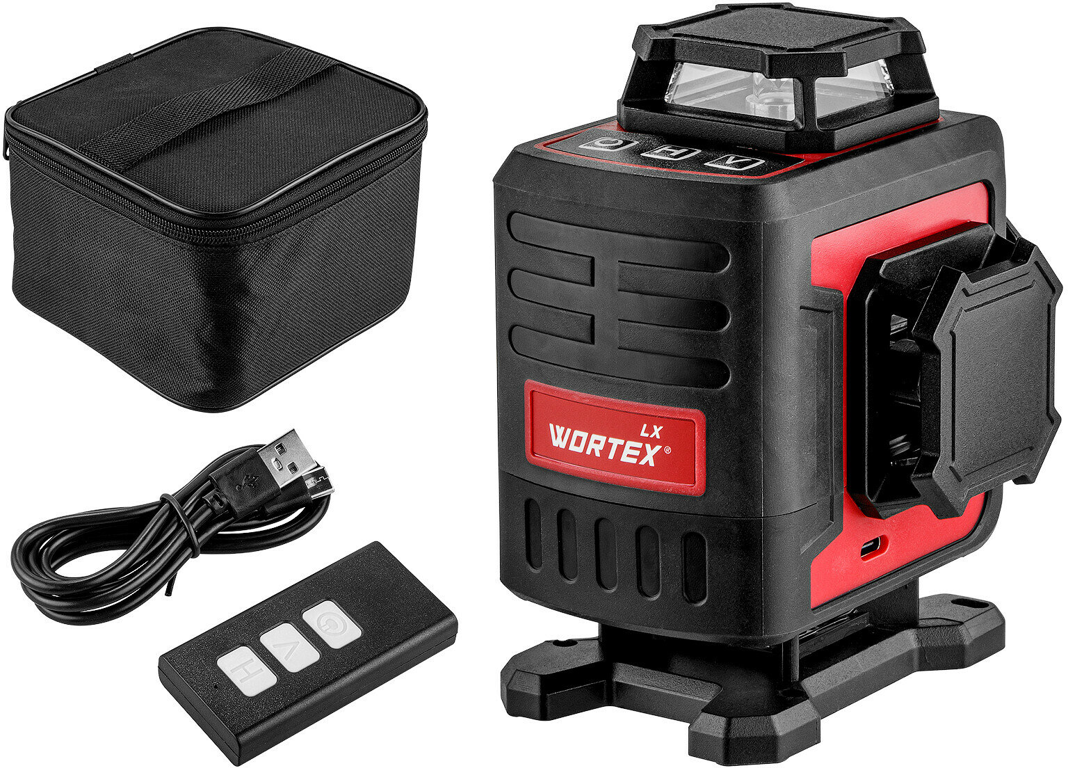 Лазерный уровень линейный WORTEX LX LL 0340-2 нивелир зеленый луч (1323751) — фото 1