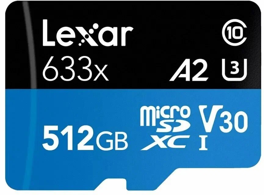 Карта памяти Lexar 512 GB, microSDXC Class 10 V30, без адаптера