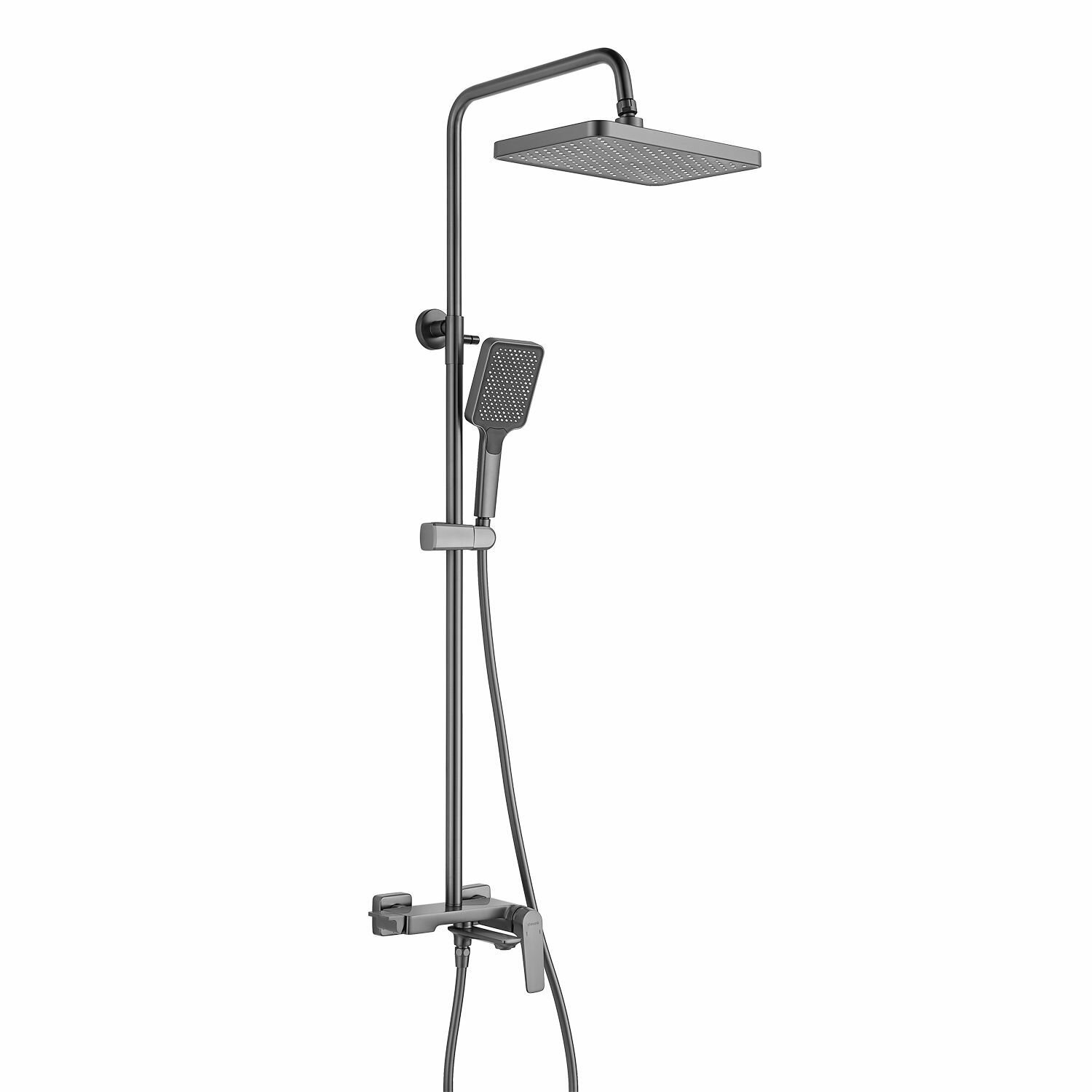 Душевая система Shevanik S4FG22WV6TXY, оружейная сталь
