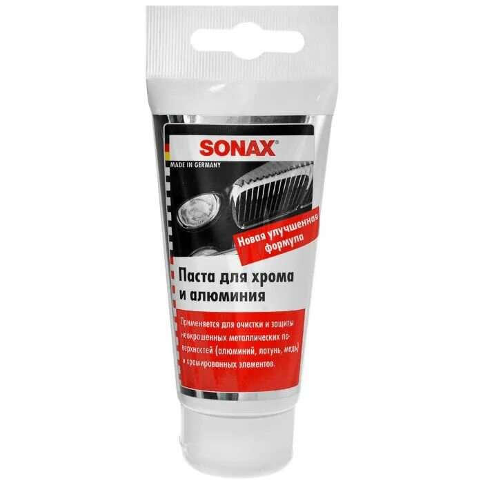 SONAX паста полировочная для кузова Хром и алюминий
