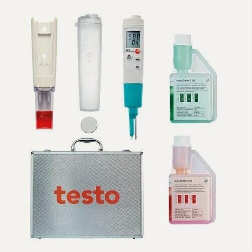 Изображение товара Стартовый комплект Testo 206-pH2 для полутвердых и вязких веществ - карманный pH-метр с принадлежностями