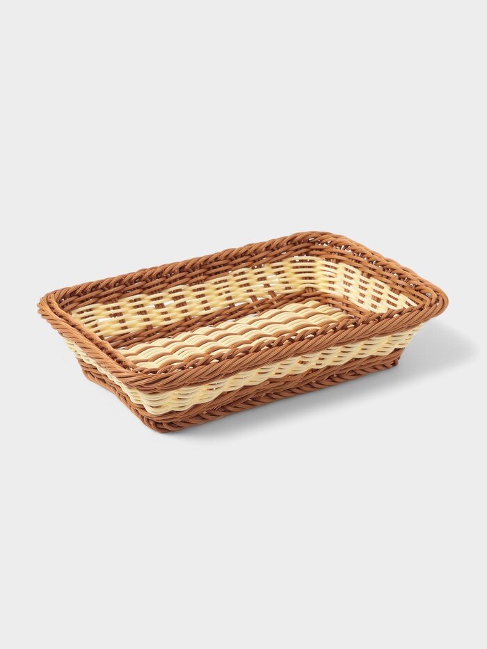 Корзинка для подачи Доляна «Молочный шоколад» 30×19.5×6 см коричневая