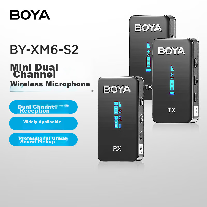 Микрофон BOYA XM6 Wireless Lavalier Microphone, черный