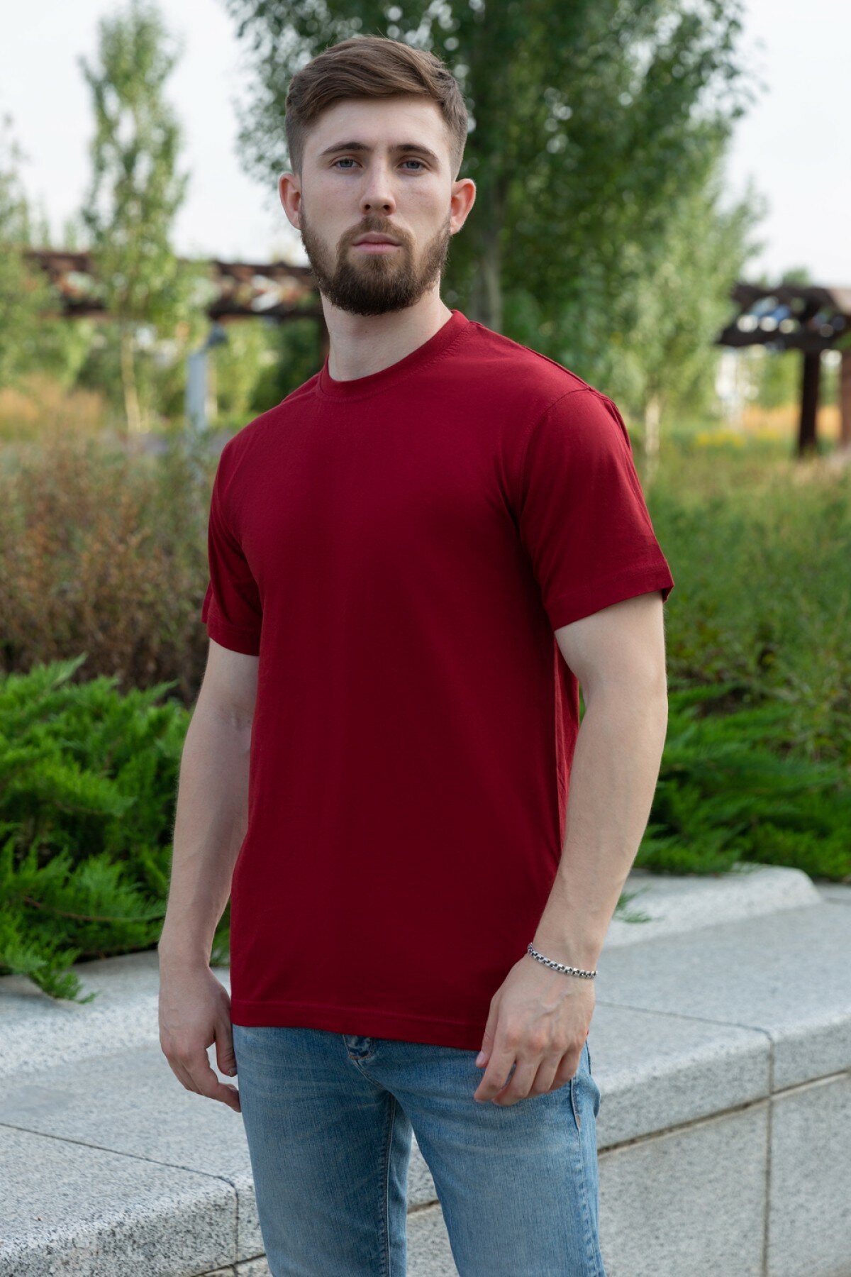 Футболка Магазин Толстовок, размер S-46-Unisex-(Мужской), бордовый
