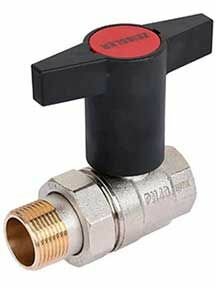 Кран шаровой ф1/2" с американкой Zeissler с пластмассовым маховиком
